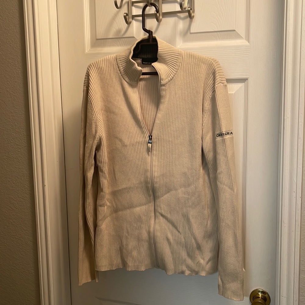 DKNY Jeans. Large. Zip up sweater. Like New